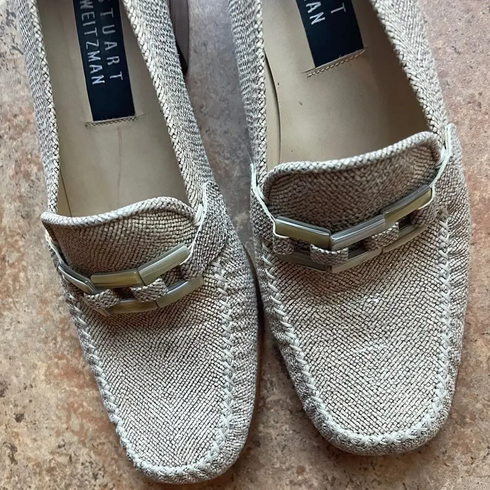 Stuart Weitzman heeled loafers shoes sz 7-1/2